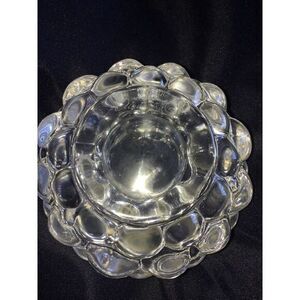 ORREFORS‎ (SWEDEN) CRYSTAL VOTIVE CANDLE HOLDER "RASPBERRY" "GRAPE" SIGNED